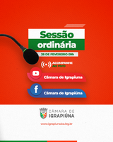 Amanhã (28), acontecerá mais uma sessão legislativa. A partir das 09h, estaremos ao vivo em nosso canal do Youtube e Facebook. Para que você não esqueça acesse o link na Bio, se inscreva em nosso canal e ative o sininho de notificação. ☺️💚❤️ Câmara de Ig