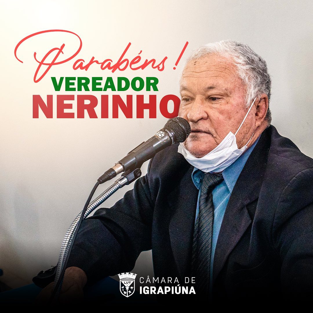 Hoje é aniversário do Vereador Nerinho.