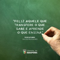 Legislativo deseja um Feliz dia dos Professores a todos!