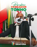 Parabenizamos o vereador Antônio Carlos