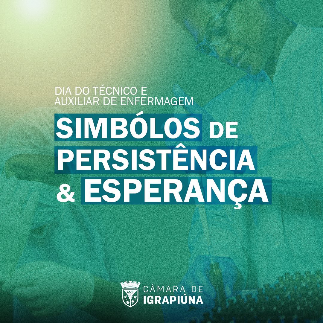 Parabéns, técnicos e auxiliares de enfermagem!