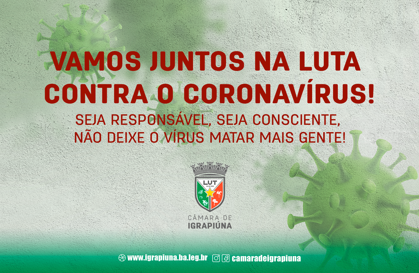 Vamos juntos na luta contra o coronavírus!